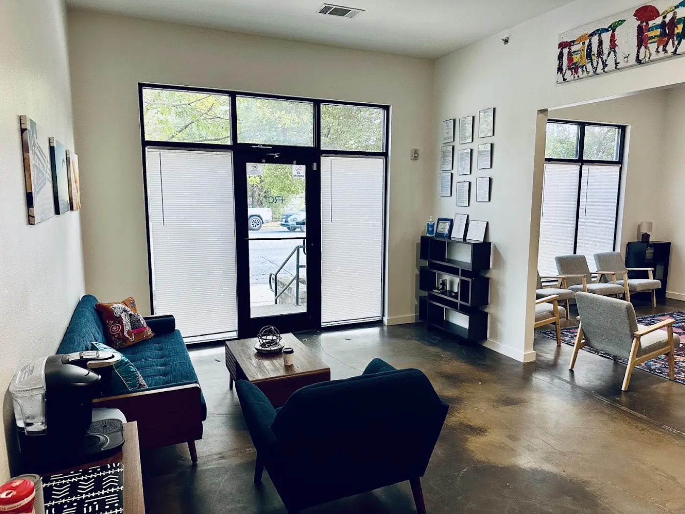 Reception area at Positive Recovery Centers Austin office