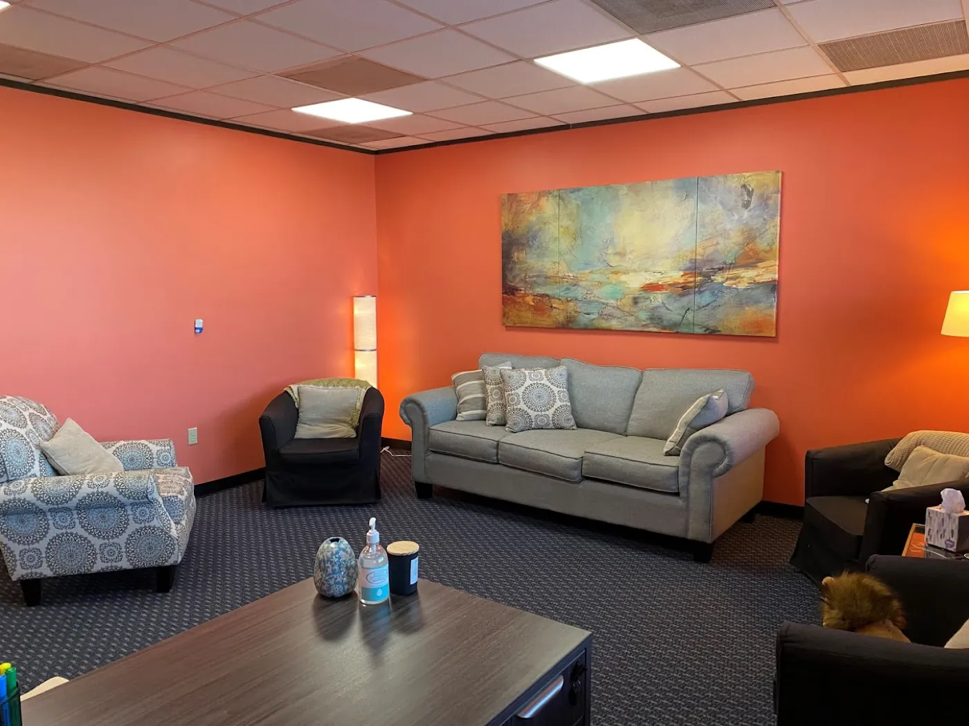 Family room at the Positive Recovery Centers Memorial Spring Branch office