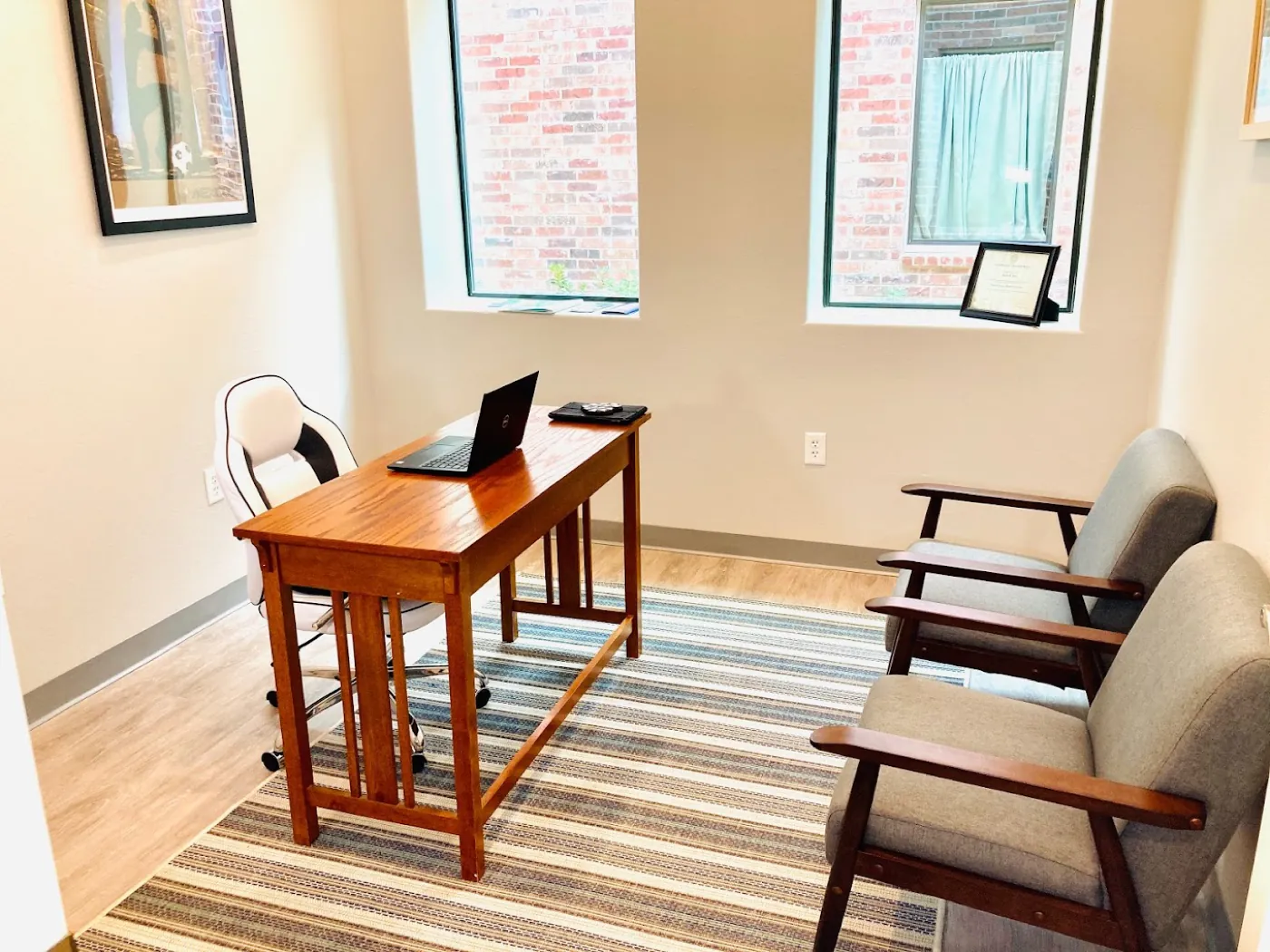 Counseling room at Positive Recovery Centers Woodlands office